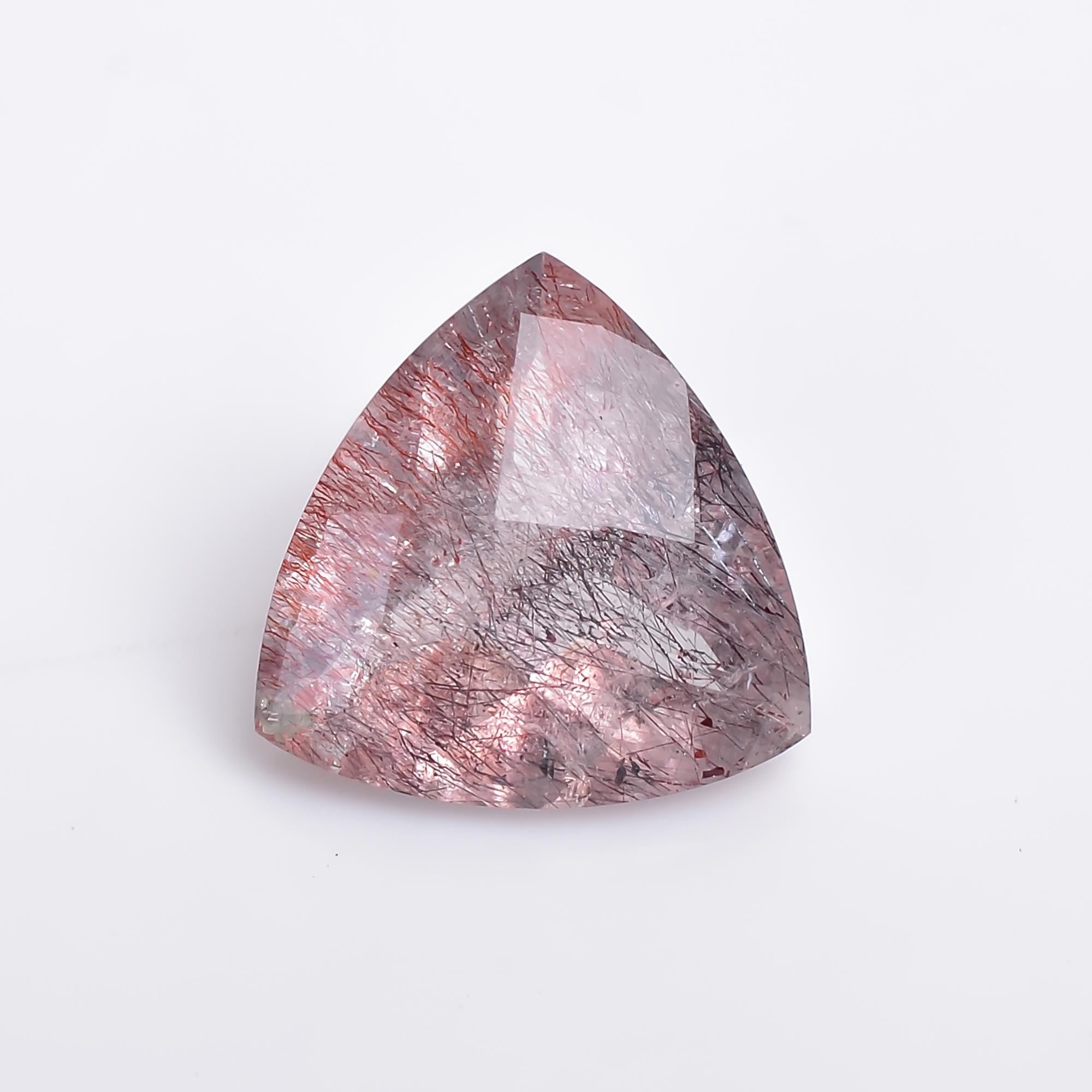 elestial quartz trillion shape natural faceted loose gemstone